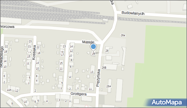 Prudnik, Prężyńska, 15, mapa Prudnik