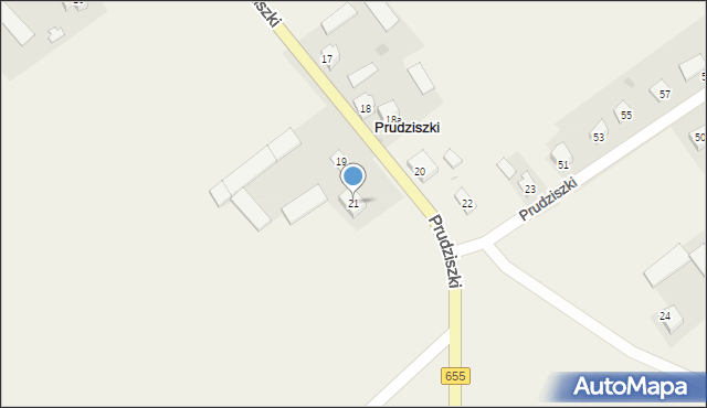Prudziszki, Prudziszki, 21, mapa Prudziszki