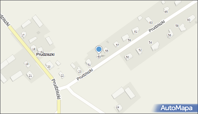 Prudziszki, Prudziszki, 53, mapa Prudziszki