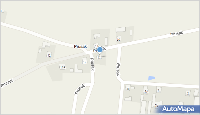 Prusak, Prusak, 11a, mapa Prusak