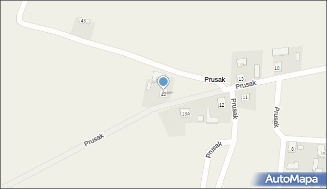 Prusak, Prusak, 42, mapa Prusak