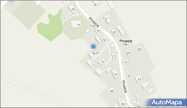 Prusice, Prusice, 73, mapa Prusice