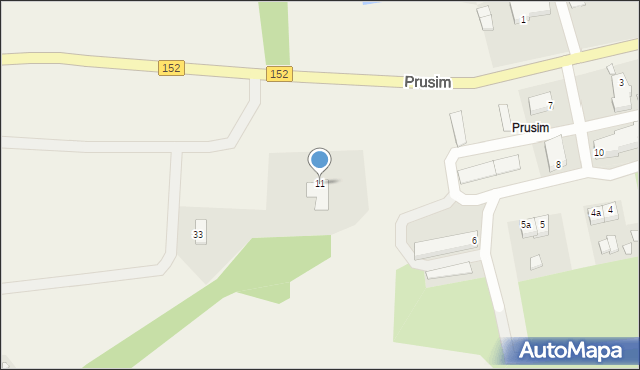 Prusim, Prusim, 11, mapa Prusim