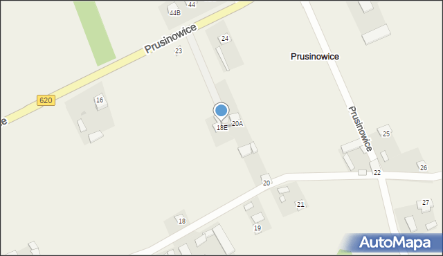 Prusinowice, Prusinowice, 18E, mapa Prusinowice