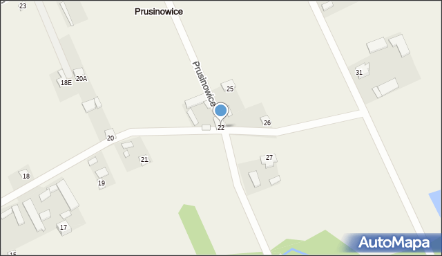 Prusinowice, Prusinowice, 22, mapa Prusinowice
