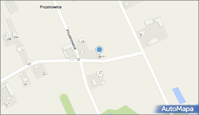 Prusinowice, Prusinowice, 26, mapa Prusinowice