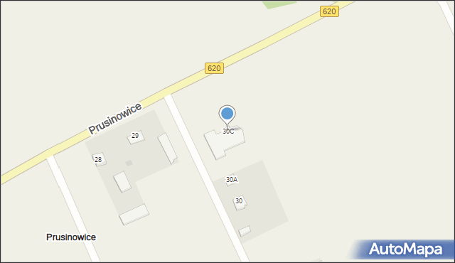 Prusinowice, Prusinowice, 30C, mapa Prusinowice