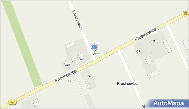 Prusinowice, Prusinowice, 43, mapa Prusinowice