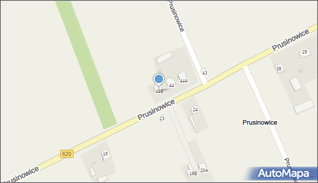 Prusinowice, Prusinowice, 44B, mapa Prusinowice