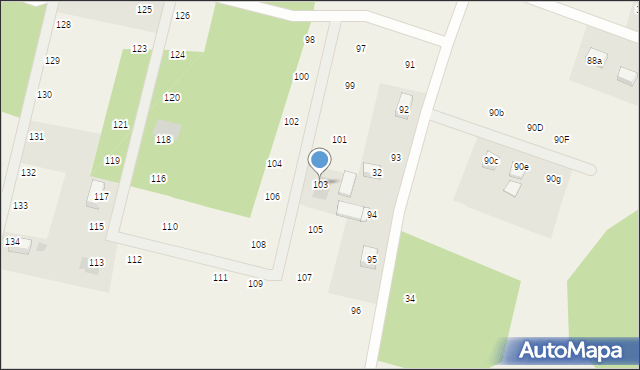 Prusinowice, Prusinowice, 103, mapa Prusinowice