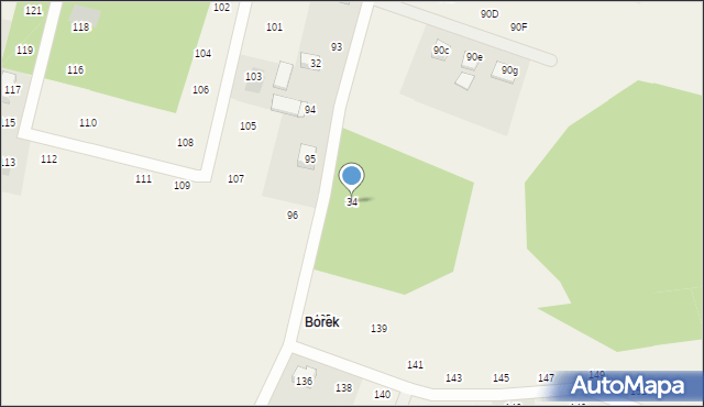 Prusinowice, Prusinowice, 34, mapa Prusinowice