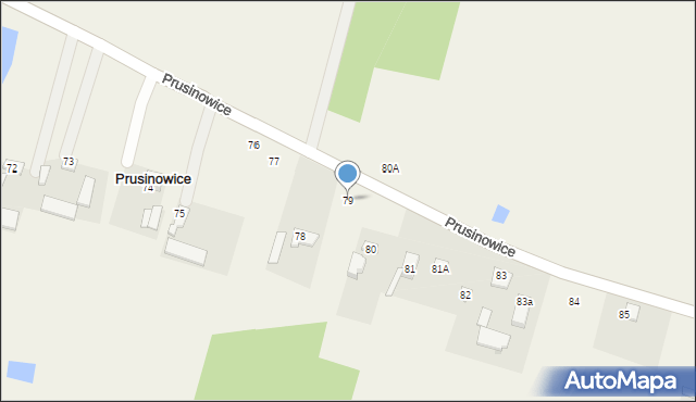 Prusinowice, Prusinowice, 79, mapa Prusinowice