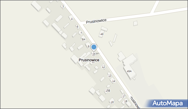 Prusinowice, Prusinowice, 10, mapa Prusinowice