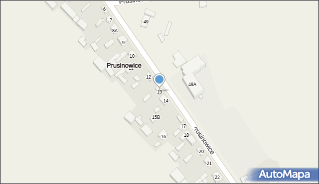 Prusinowice, Prusinowice, 13, mapa Prusinowice