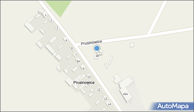 Prusinowice, Prusinowice, 49, mapa Prusinowice