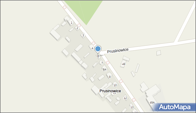 Prusinowice, Prusinowice, 6, mapa Prusinowice