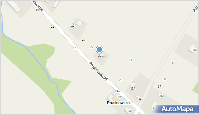 Prusinowiczki, Prusinowiczki, 26, mapa Prusinowiczki