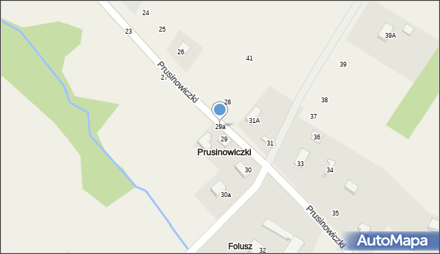 Prusinowiczki, Prusinowiczki, 29a, mapa Prusinowiczki
