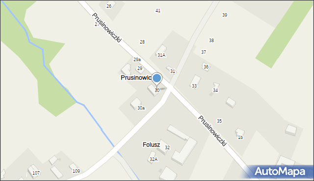 Prusinowiczki, Prusinowiczki, 30, mapa Prusinowiczki