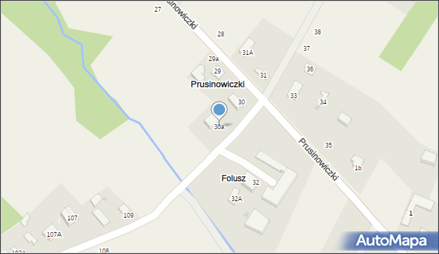 Prusinowiczki, Prusinowiczki, 30a, mapa Prusinowiczki