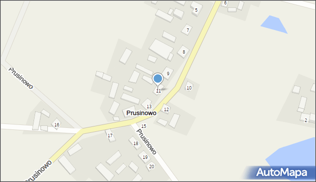 Prusinowo, Prusinowo, 11, mapa Prusinowo