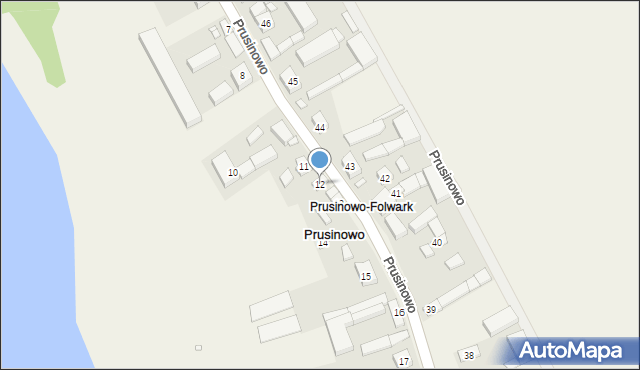 Prusinowo, Prusinowo, 12, mapa Prusinowo