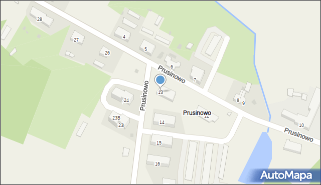 Prusinowo, Prusinowo, 13, mapa Prusinowo