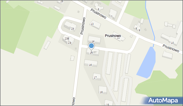 Prusinowo, Prusinowo, 15, mapa Prusinowo