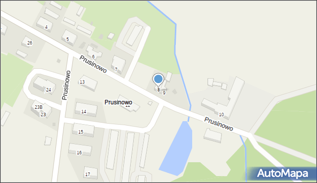 Prusinowo, Prusinowo, 9/1, mapa Prusinowo