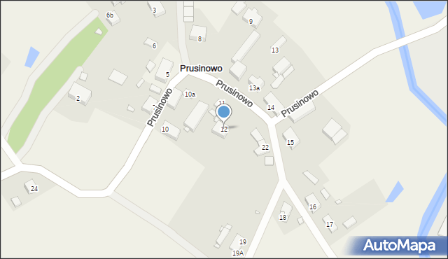 Prusinowo, Prusinowo, 12, mapa Prusinowo