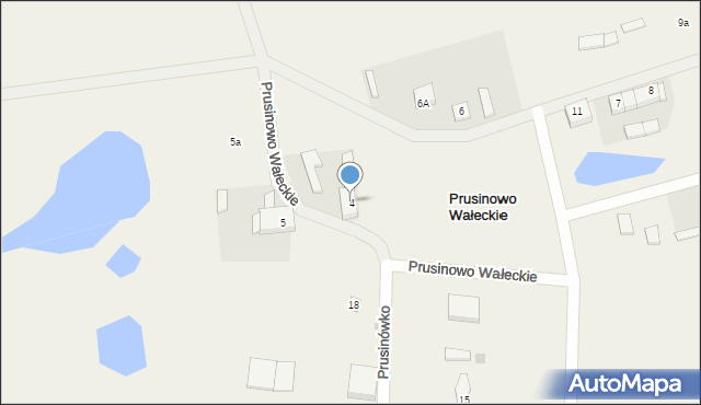 Prusinowo Wałeckie, Prusinowo Wałeckie, 4, mapa Prusinowo Wałeckie