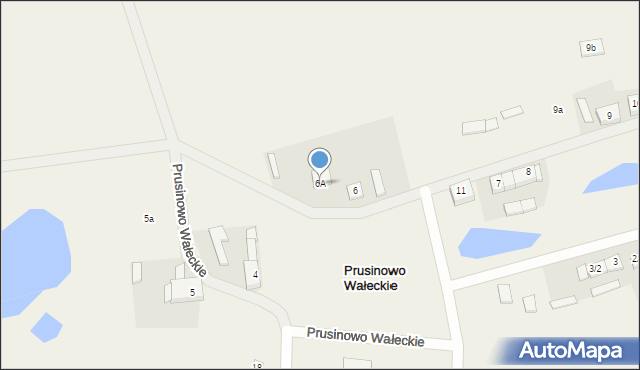 Prusinowo Wałeckie, Prusinowo Wałeckie, 6A, mapa Prusinowo Wałeckie