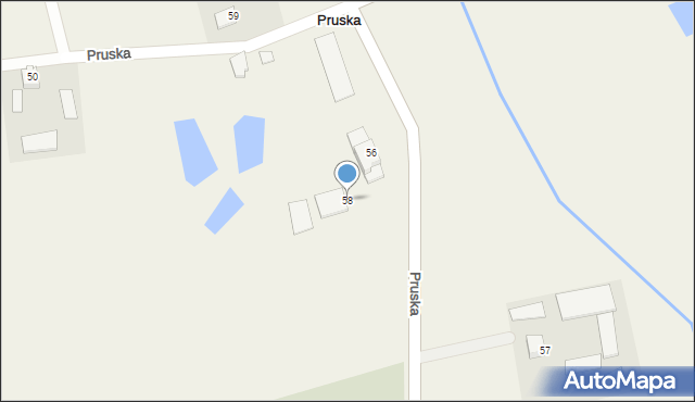 Pruska, Pruska, 58, mapa Pruska