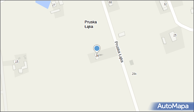 Pruska Łąka, Pruska Łąka, 26, mapa Pruska Łąka