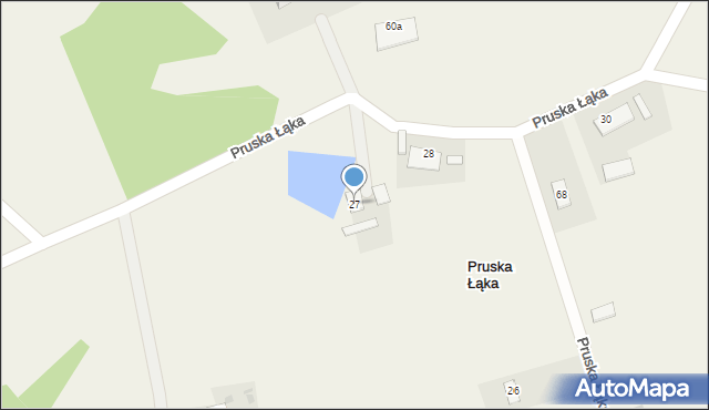Pruska Łąka, Pruska Łąka, 27, mapa Pruska Łąka