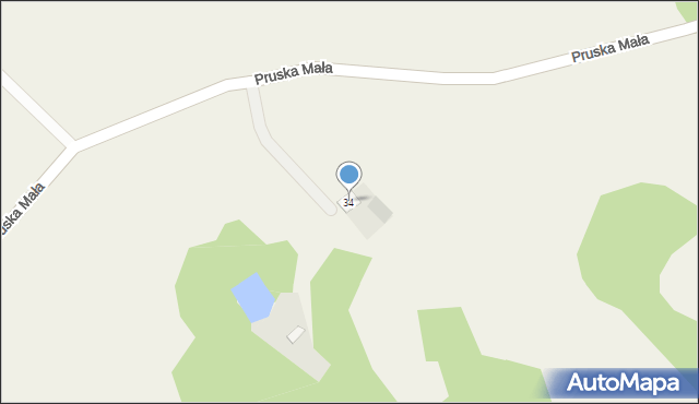 Pruska Mała, Pruska Mała, 34, mapa Pruska Mała