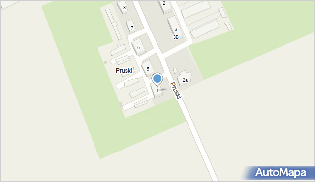 Pruski, Pruski, 4, mapa Pruski