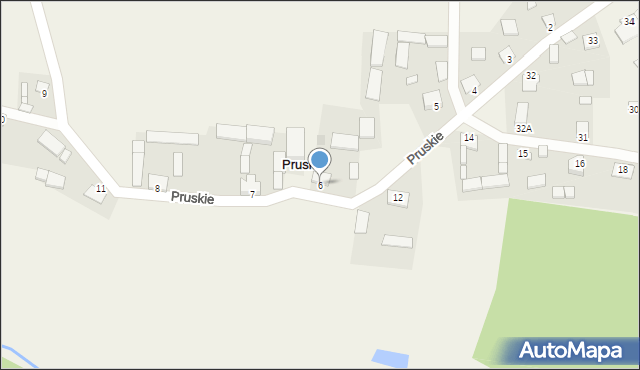 Pruskie, Pruskie, 6, mapa Pruskie