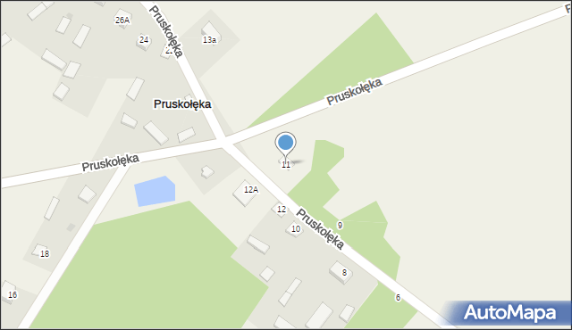 Pruskołęka, Pruskołęka, 11, mapa Pruskołęka