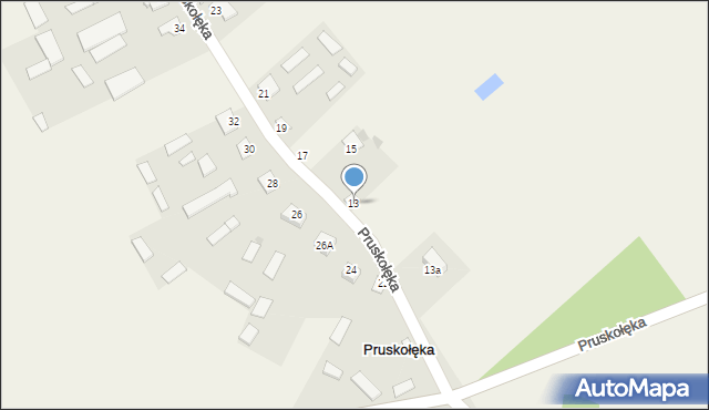 Pruskołęka, Pruskołęka, 13, mapa Pruskołęka