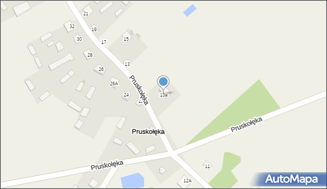Pruskołęka, Pruskołęka, 13a, mapa Pruskołęka