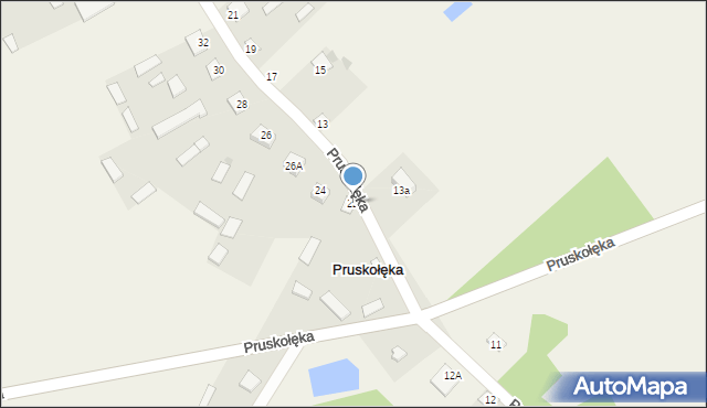 Pruskołęka, Pruskołęka, 22, mapa Pruskołęka