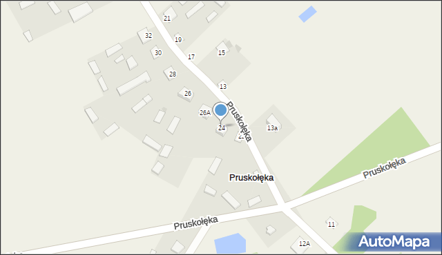 Pruskołęka, Pruskołęka, 24, mapa Pruskołęka