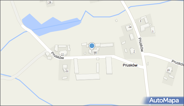 Prusków, Prusków, 20a, mapa Prusków