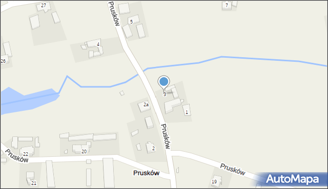 Prusków, Prusków, 3, mapa Prusków