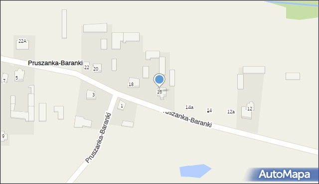 Pruszanka-Baranki, Pruszanka-Baranki, 16, mapa Pruszanka-Baranki