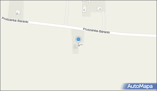 Pruszanka-Baranki, Pruszanka-Baranki, 1a, mapa Pruszanka-Baranki