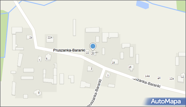 Pruszanka-Baranki, Pruszanka-Baranki, 20, mapa Pruszanka-Baranki