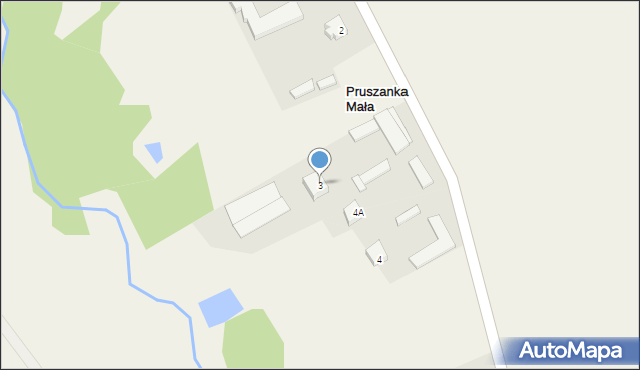 Pruszanka Mała, Pruszanka Mała, 3, mapa Pruszanka Mała