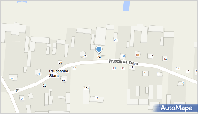 Pruszanka Stara, Pruszanka Stara, 24, mapa Pruszanka Stara